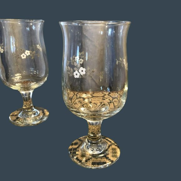 Pfaltzgraff Remembrance Water Wine Glasses 6 oz Set of 6 Discontinued - Picture 2 of 6